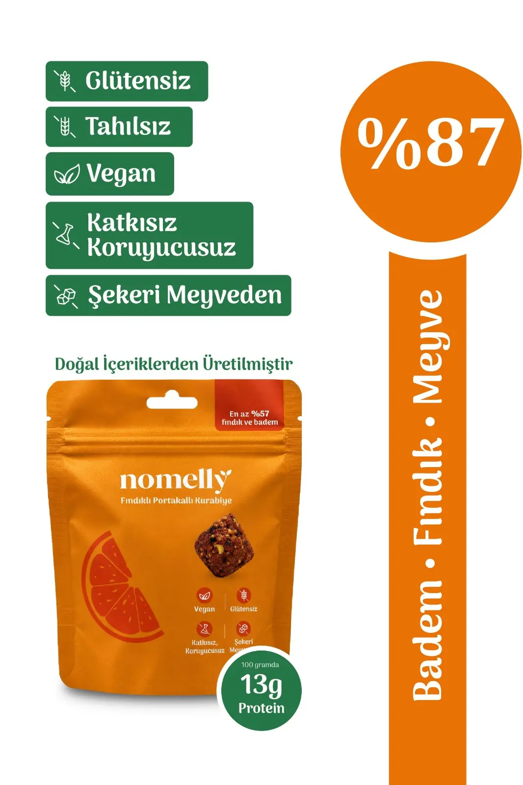 Fındıklı ve Portakallı Glütensiz Kurabiye