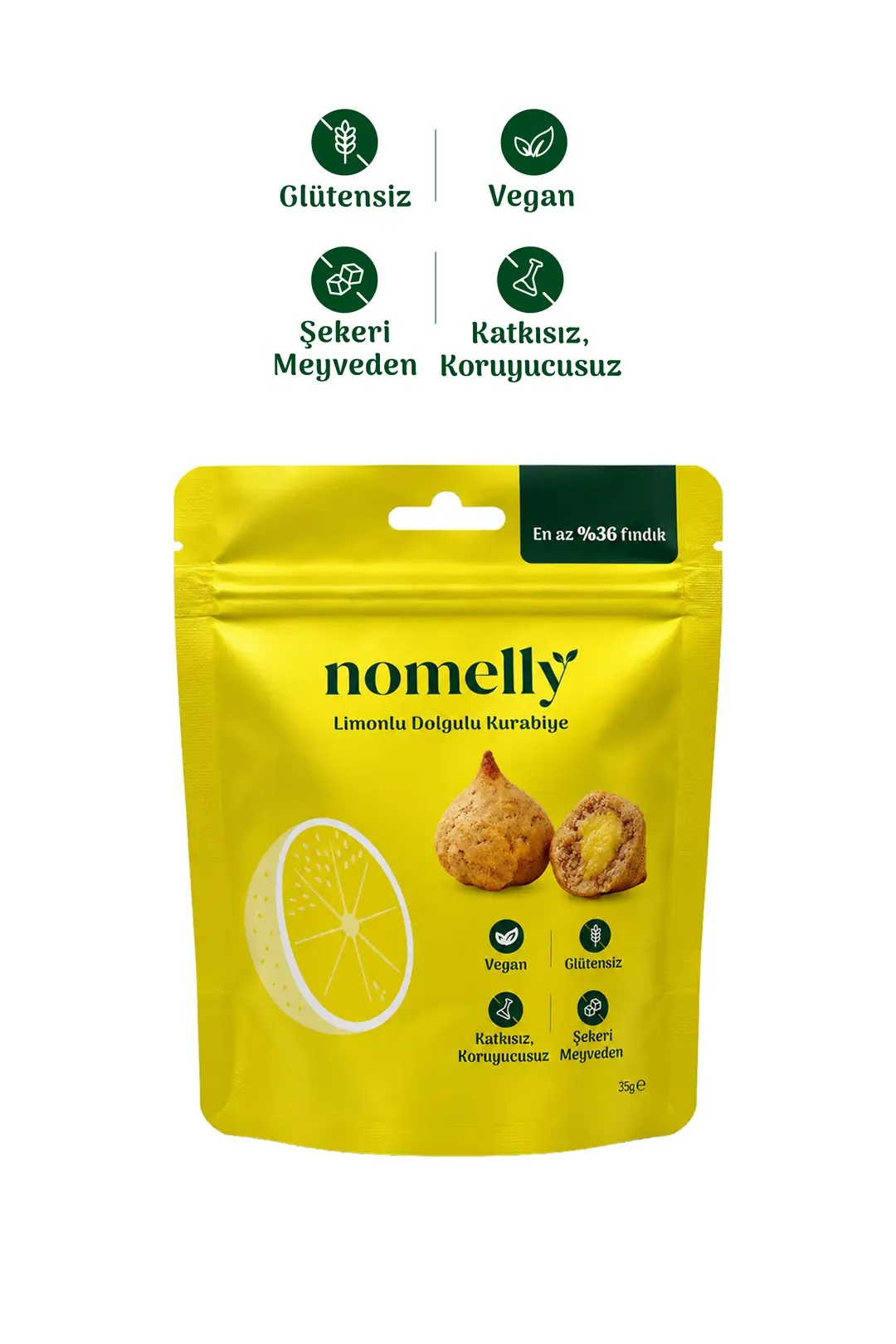 14'lü Limonlu ve Dolgulu Glütensiz Kurabiye 3